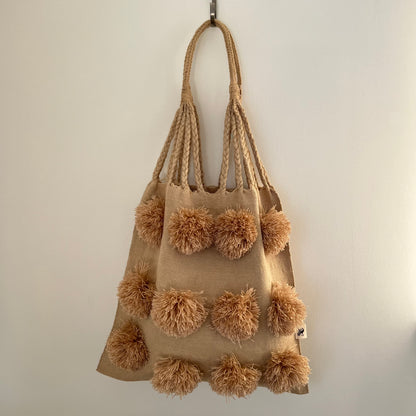 ポンポン・バッグ 010 ベージュ ハンモックバッグ