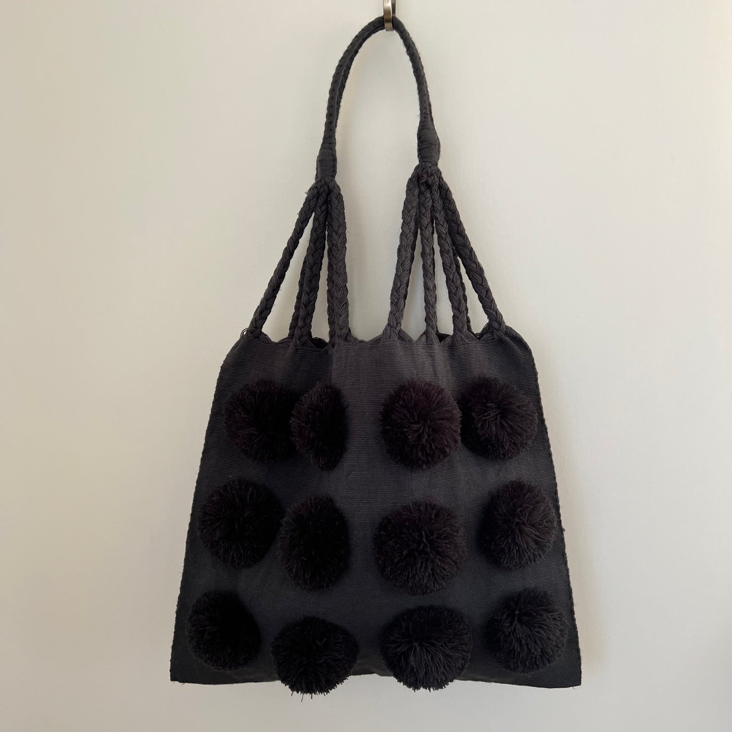 ポンポン・バッグ 014 スミクロ   ハンモックバッグ