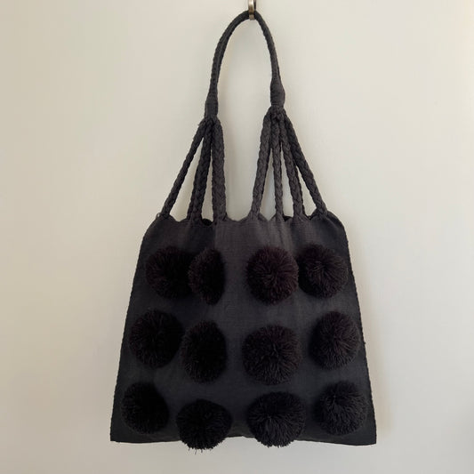 ポンポン・バッグ 014 スミクロ   ハンモックバッグ