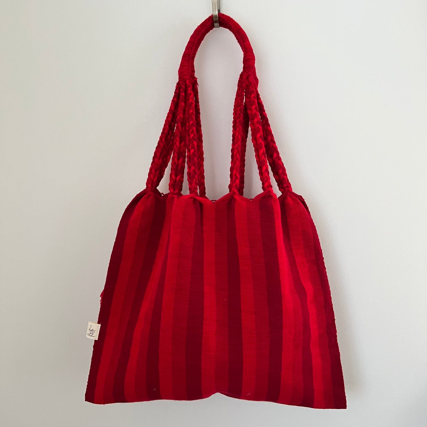 ポンポン・バッグ 016 ハンモックバッグ ラインレッド