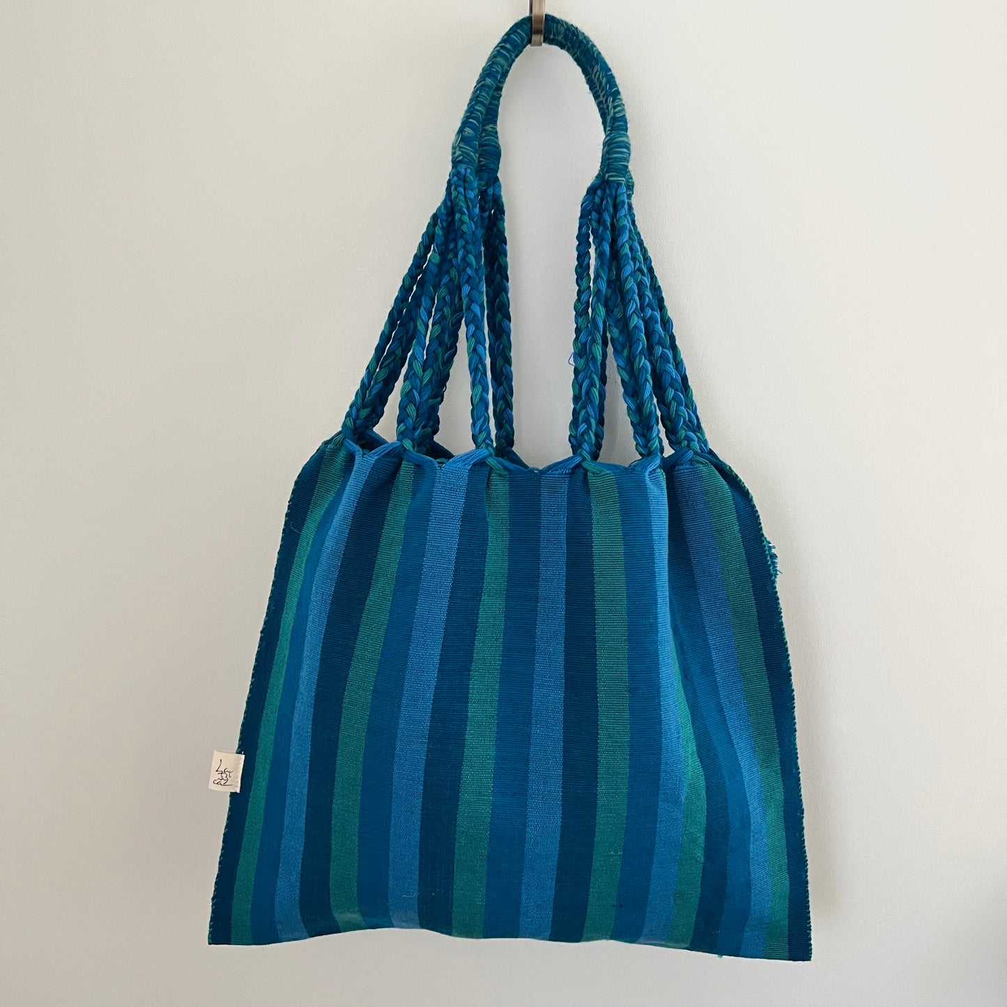 ポンポン・バッグ 017 ハンモックバッグ ラインブルー