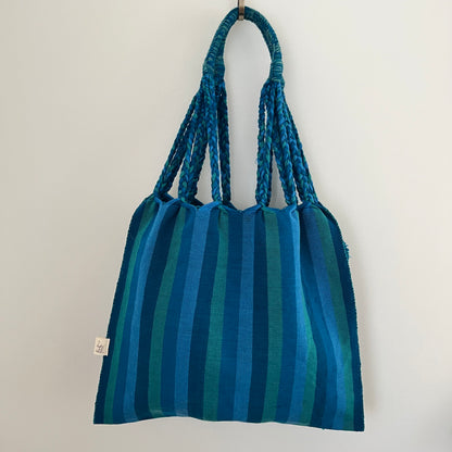 ポンポン・バッグ 017 ハンモックバッグ ラインブルー