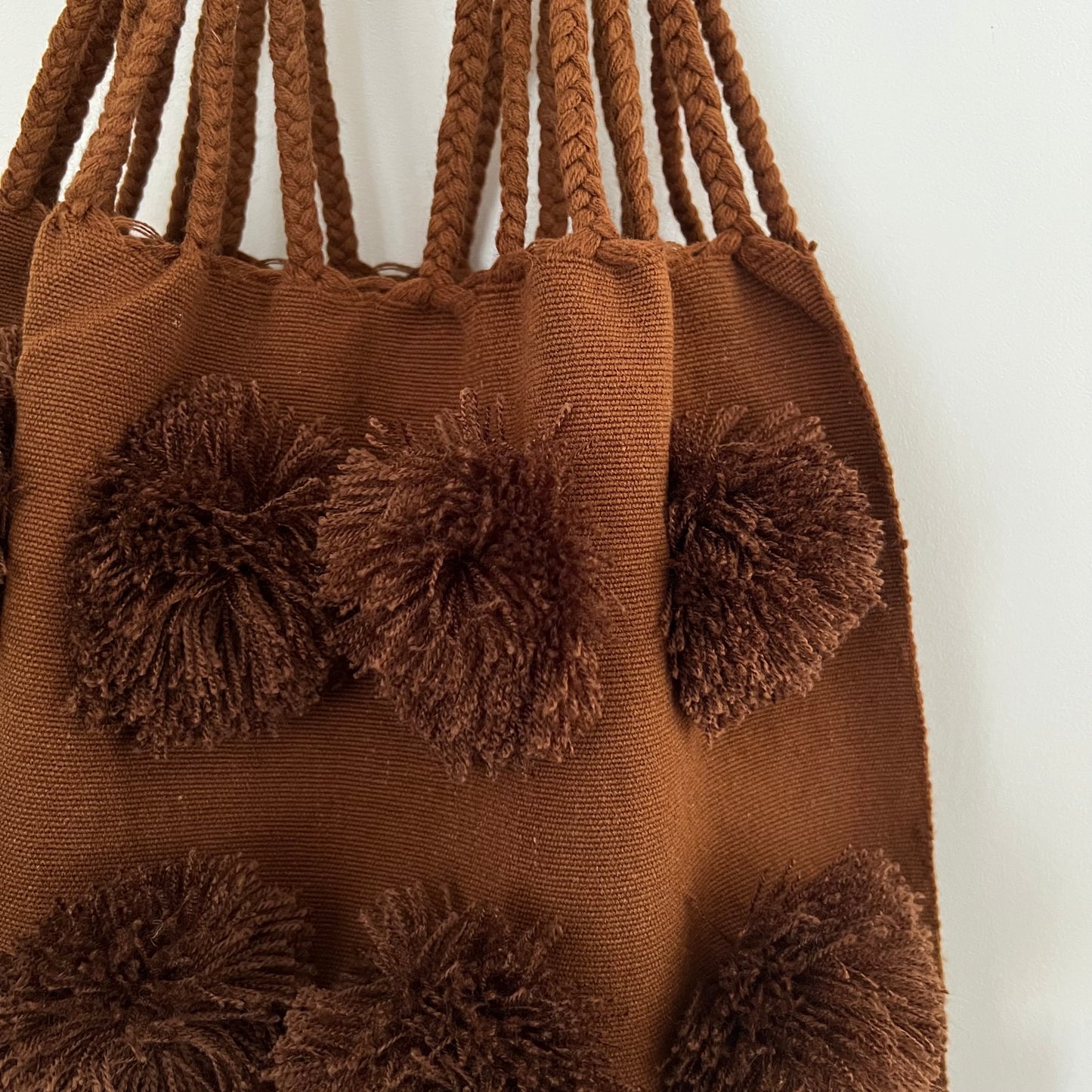 ポンポン・バッグ 019A チョコレート・ミルク  ハンモックバッグ