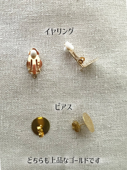 タッセルピアス(イヤリング変更対応)  P01 グレイバーガンディ